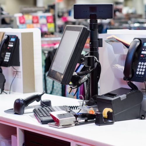 Cash register in the store
