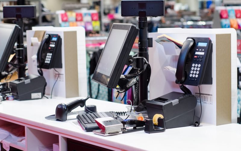 Cash register in the store